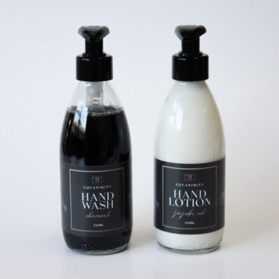 activated charcoal handwash and lotion