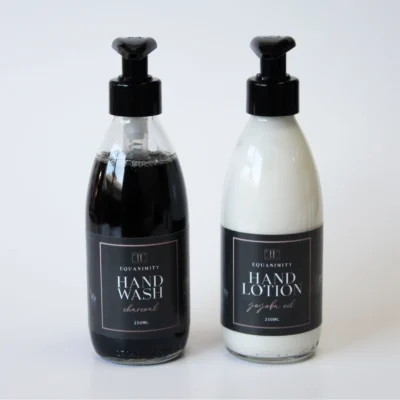 activated charcoal handwash and lotion