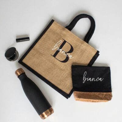 Black Personalized Gift Set