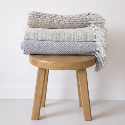 Soft 100% Cotton Throw Blanket