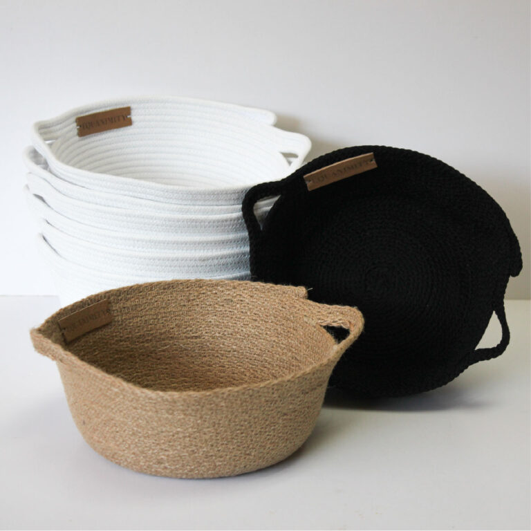 woven rope bowls
