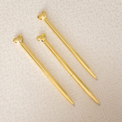 Gold Heart Charm Pen