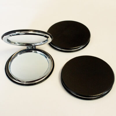 Sleek Noir Compact Mirror