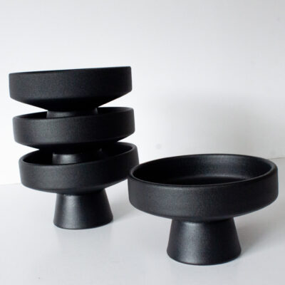Matte Black Pedestal Bowl
