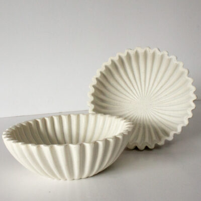 White Fluted Shell Bowl