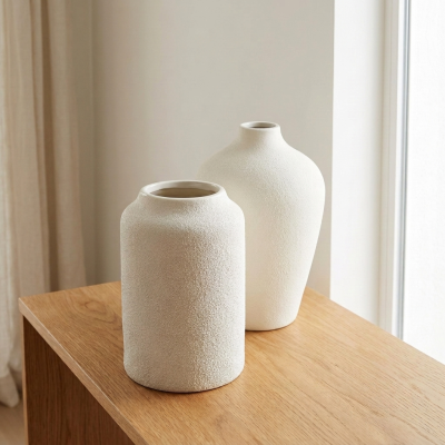Textured Ceramic Vase Collection