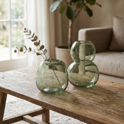 Green Organic Vase Collection