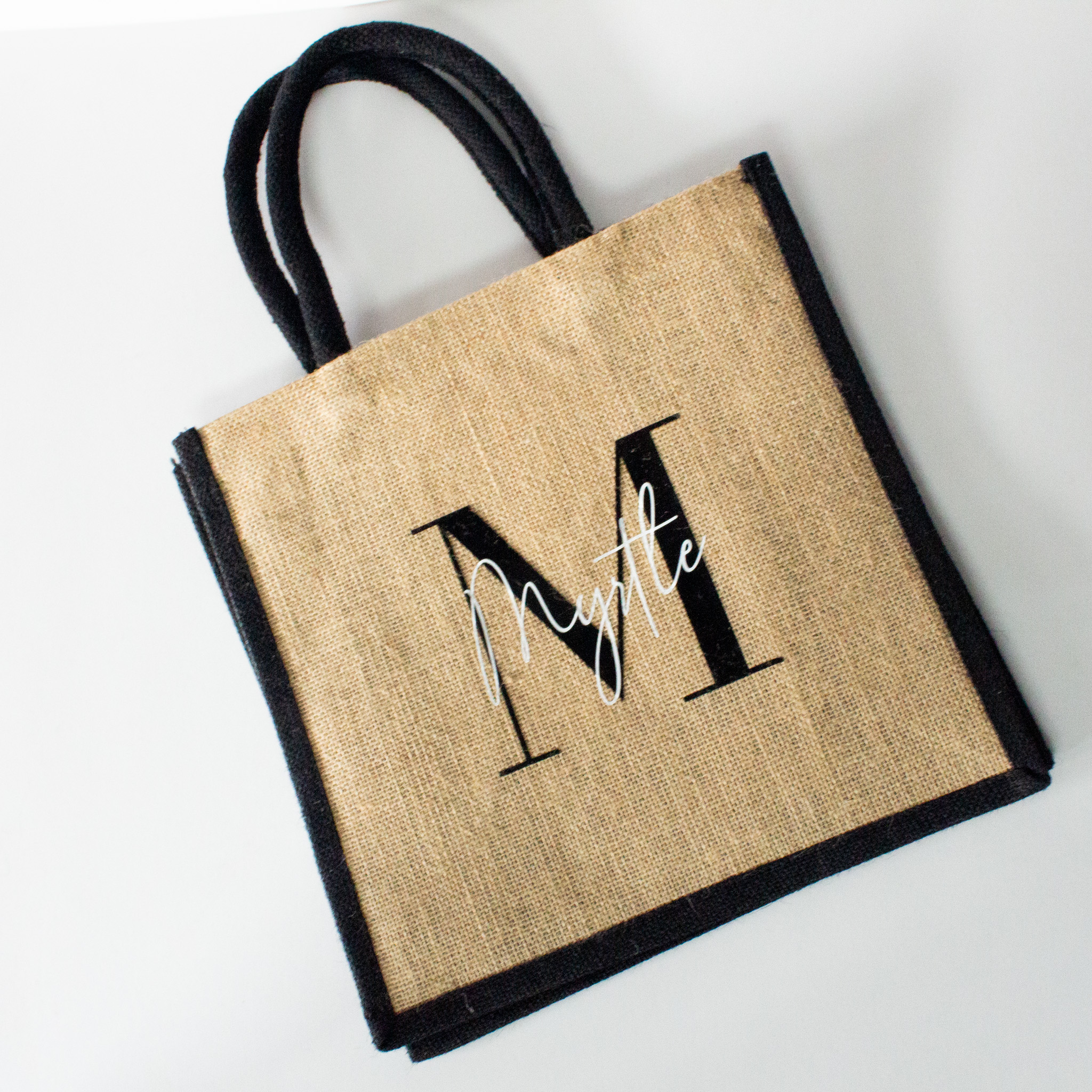Personalised Tote Bag with Black Trim
