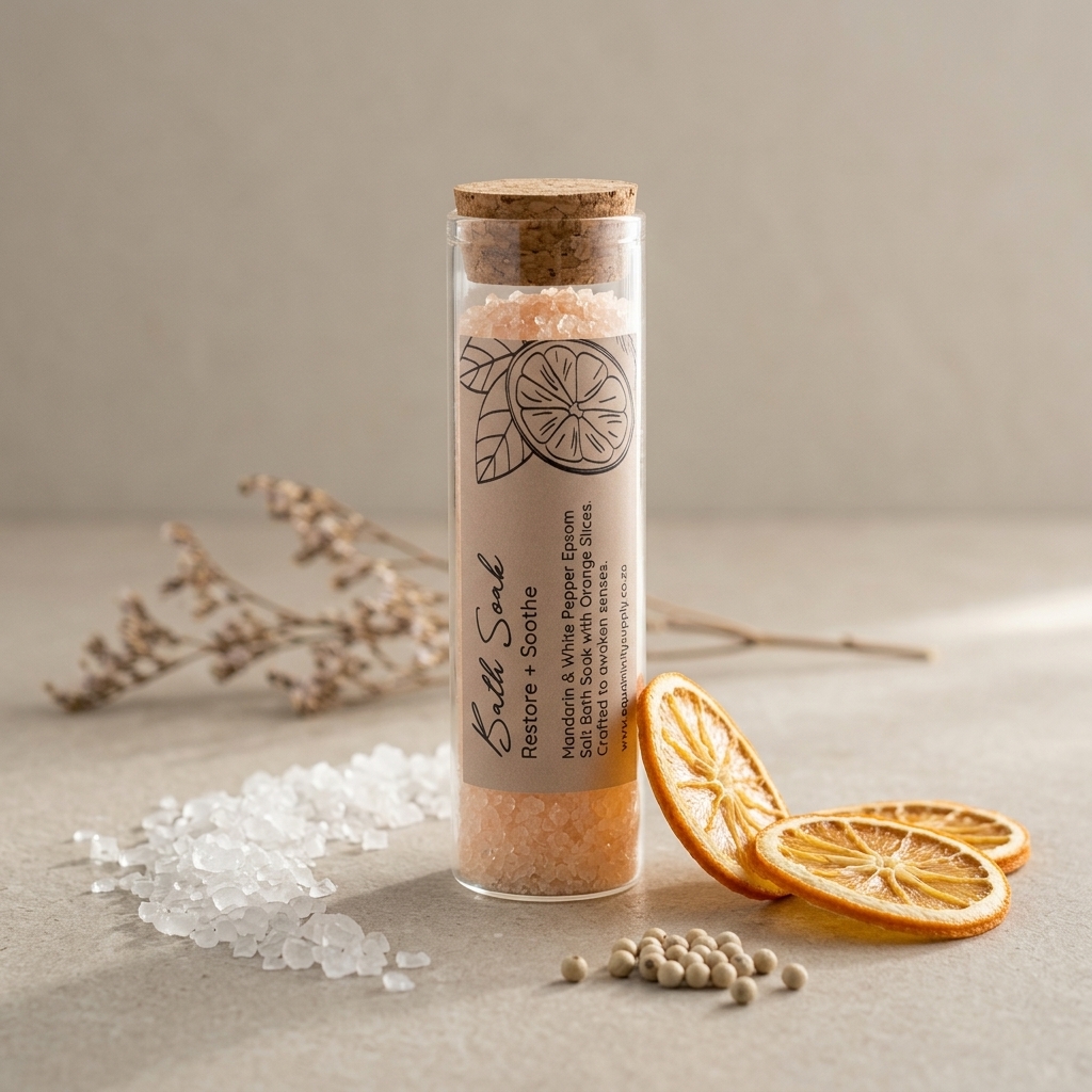 Epsom Bath Salts in Glass Bottle - Image 2