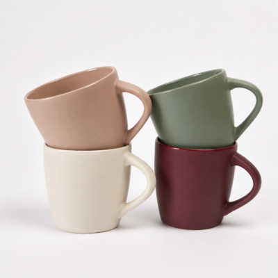 Ceramic Matte Coffee Mugs - 330ml