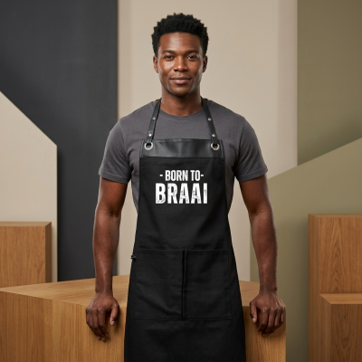 Adjustable Canvas Braai Apron With Print